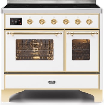 Ilve Majestic II Collection UMDI10NS3WHG - 40 Inch White Freestanding Induction Range