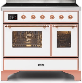 Ilve Majestic II Collection UMDI10NS3WHP - 40 Inch Whitel Freestanding Induction Range