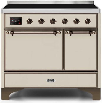 Ilve Majestic II Collection UMDI10QNS3AWB - 40 Inch Freestanding Electric Induction Range in Front View