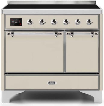 Ilve Majestic II Collection UMDI10QNS3AWC - 40 Inch Freestanding Electric Induction Range in Front View