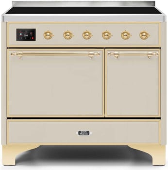 Ilve Majestic II Collection UMDI10QNS3AWG - 40 Inch Freestanding Electric Induction Range in Front View