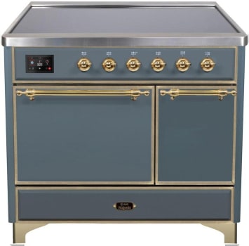 Ilve Majestic II Collection UMDI10QNS3BGG - 40 Inch Freestanding Electric Induction Range in Front View