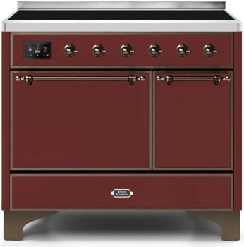 Ilve Majestic II Collection UMDI10QNS3BUB - 40 Inch Freestanding Electric Induction Range in Front View