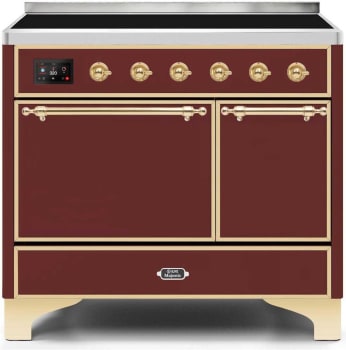 Ilve Majestic II Collection UMDI10QNS3BUG - 40 Inch Freestanding Electric Induction Range in Front View