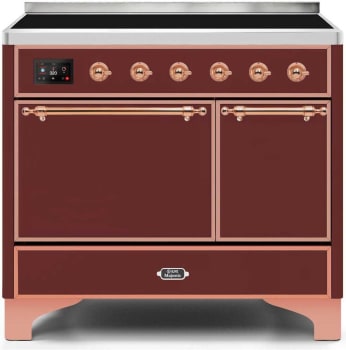 Ilve Majestic II Collection UMDI10QNS3BUP - 40 Inch Freestanding Electric Induction Range in Front View
