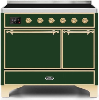 Ilve Majestic II Collection UMDI10QNS3EGG - 40 Inch Freestanding Electric Induction Range in Front View
