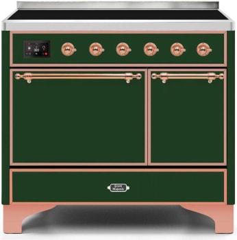 Ilve Majestic II Collection UMDI10QNS3EGP - 40 Inch Freestanding Electric Induction Range in Front View