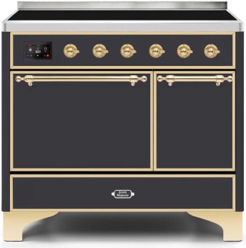 Ilve Majestic II Collection UMDI10QNS3MGG - 40 Inch Freestanding Electric Induction Range in Front View