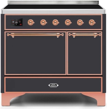 Ilve Majestic II Collection UMDI10QNS3MGP - 40 Inch Freestanding Electric Induction Range in Front View