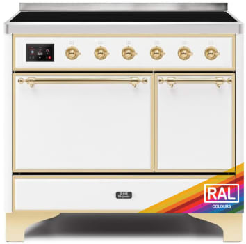 Ilve Majestic II Collection UMDI10QNS3RAG - 40 Inch Freestanding Electric Induction Range in Front View