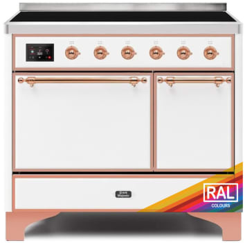 Ilve Majestic II Collection UMDI10QNS3RAP - 40 Inch Freestanding Electric Induction Range in Front View