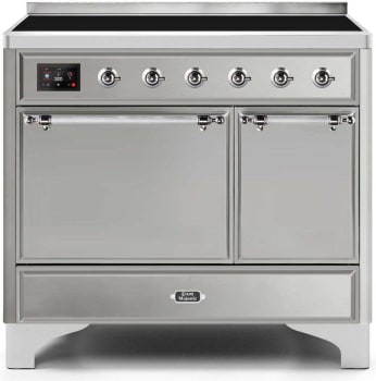 Ilve Majestic II Collection UMDI10QNS3SSC - 40 Inch Freestanding Electric Induction Range in Front View