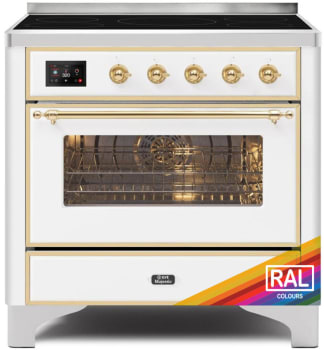 Ilve Majestic II Collection UMI09NS3RAG - 36 Inch Freestanding Induction Range in Front View