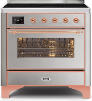 Ilve Majestic II Collection UMI09NS3SSP - 36 Inch Stainless Steel Freestanding Range
