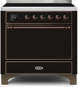 Ilve Majestic II Collection UMI09QNS3BKB - 36 Inch Freestanding Induction Range