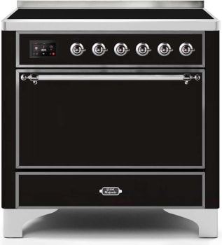 Ilve Majestic II Collection UMI09QNS3BKC - 36 Inch Freestanding Induction Range