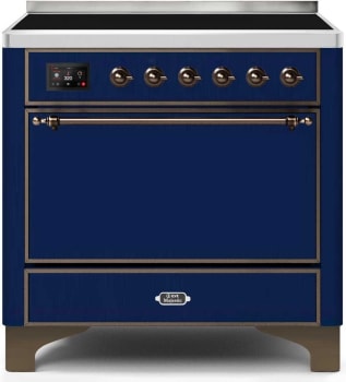 Ilve Majestic II Collection UMI09QNS3MBB - 36 Inch Freestanding Induction Range