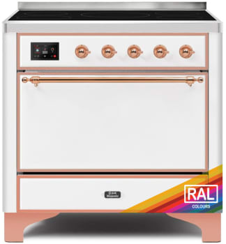 Ilve Majestic II Collection UMI09QNS3RAP - 36 Inch Freestanding Induction Range in Front View