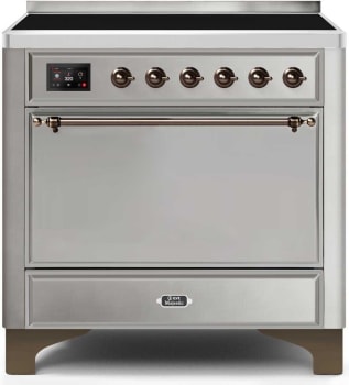 Ilve Majestic II Collection UMI09QNS3SSB - 36 Inch Freestanding Induction Range