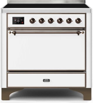 Ilve Majestic II Collection UMI09QNS3WHB - 36 Inch Freestanding Induction Range