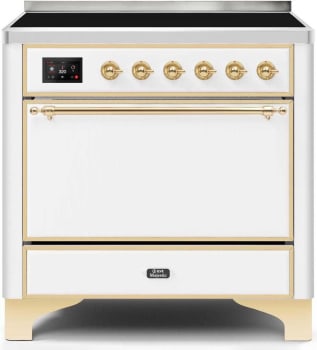 Ilve Majestic II Collection UMI09QNS3WHG - 36 Inch Freestanding Induction Range