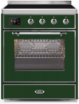 Ilve Majestic II Collection UMI30NE3EGC - 30 Inch Emerald Green Freestanding Induction Range