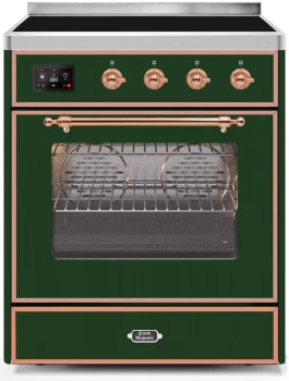 Ilve Majestic II Collection UMI30NE3EGP - 30 Inch Emerald Green Freestanding Induction Range
