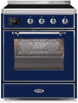 Ilve Majestic II Collection UMI30NE3MBC - 30 Inch Midnight Blue Freestanding Induction Range
