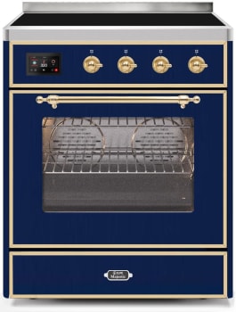 Ilve Majestic II Collection UMI30NE3MBG - 30 Inch Midnight Blue Freestanding Induction Range