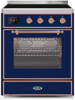 Ilve Majestic II Collection UMI30NE3MBP - 30 Inch Midnight Blue Freestanding Induction Range