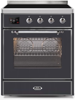 Ilve Majestic II Collection UMI30NE3MGC - 30 Inch Matte Graphite Freestanding Induction Range