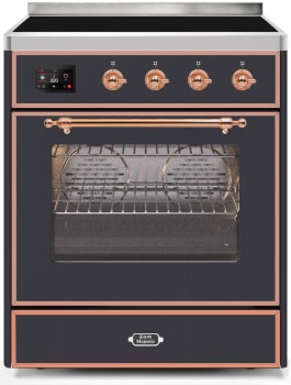 Ilve Majestic II Collection UMI30NE3MGP - 30 Inch Matte Graphite Freestanding Induction Range