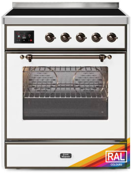 Ilve Majestic II Collection UMI30NE3RAB - 30 Inch Freestanding Induction Range in Front View