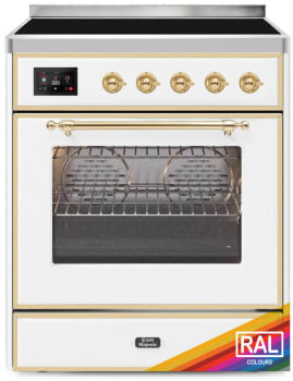 Ilve Majestic II Collection UMI30NE3RAG - 30 Inch Freestanding Induction Range in Front View