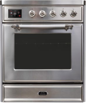 Ilve Majestic II Collection UMI30NE3SSC - 30 Inch Stainless Steel Freestanding Induction Range