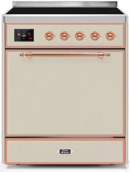 Ilve Majestic II Collection UMI30QNE3AWP - 30 Inch Freestanding Electric Induction Range in Front View