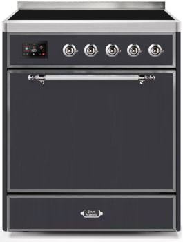 Ilve Majestic II Collection UMI30QNE3MGC - 30 Inch Freestanding Electric Induction Range in Front View
