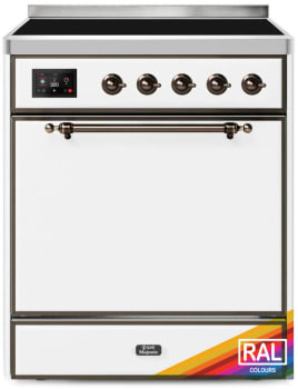 Ilve Majestic II Collection UMI30QNE3RAB - 30 Inch Freestanding Induction Range in Front View