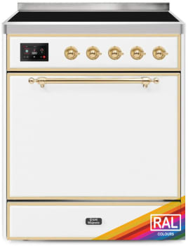 Ilve Majestic II Collection UMI30QNE3RAG - 30 Inch Freestanding Induction Range in Front View