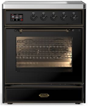 Ilve Majestic III Collection UMIB30NR3BKB - 30 Inch Induction Range with 4 Induction Elements
