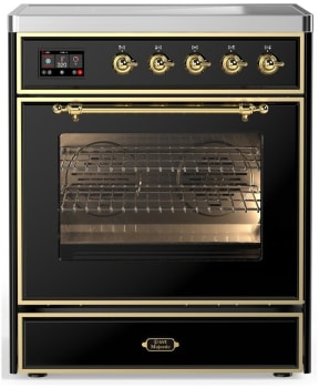 Ilve Majestic III Collection UMIB30NR3BKG - 30 Inch Induction Range with 4 Induction Elements