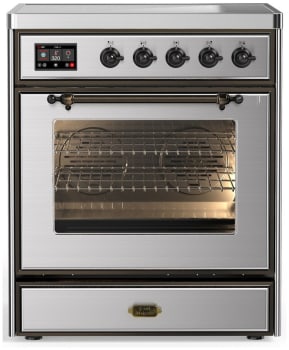 Ilve Majestic III Collection UMIB30NR3SSB - 30 Inch Induction Range with 4 Induction Elements