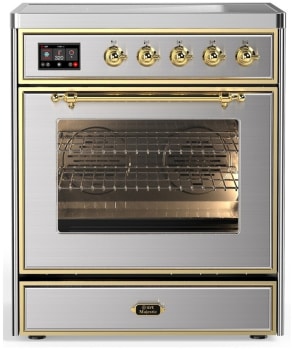Ilve Majestic III Collection UMIB30NR3SSG - 30 Inch Induction Range with 4 Induction Elements