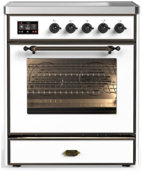 Ilve Majestic III Collection UMIB30NR3WHB - 30 Inch Induction Range with 4 Induction Elements