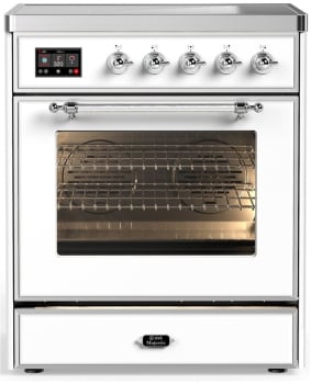 Ilve Majestic III Collection UMIB30NR3WHC - 30 Inch Induction Range with 4 Induction Elements