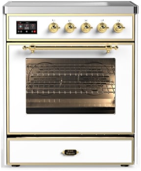Ilve Majestic III Collection UMIB30NR3WHG - 30 Inch Induction Range with 4 Induction Elements