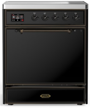 Ilve Majestic III Collection UMIB30QNR3BKB - 30 Inch Induction Range with 4 Induction Elements