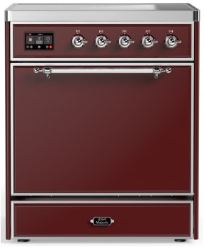 Ilve Majestic III Collection UMIB30QNR3BUC - 30 Inch Induction Range with 4 Induction Elements
