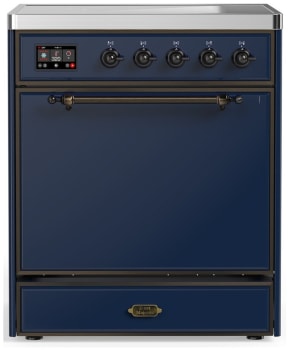 Ilve Majestic III Collection UMIB30QNR3MBB - 30 Inch Induction Range with 4 Induction Elements