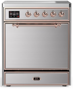 Ilve Majestic III Collection UMIB30QNR3SSP - 30 Inch Induction Range with 4 Induction Elements